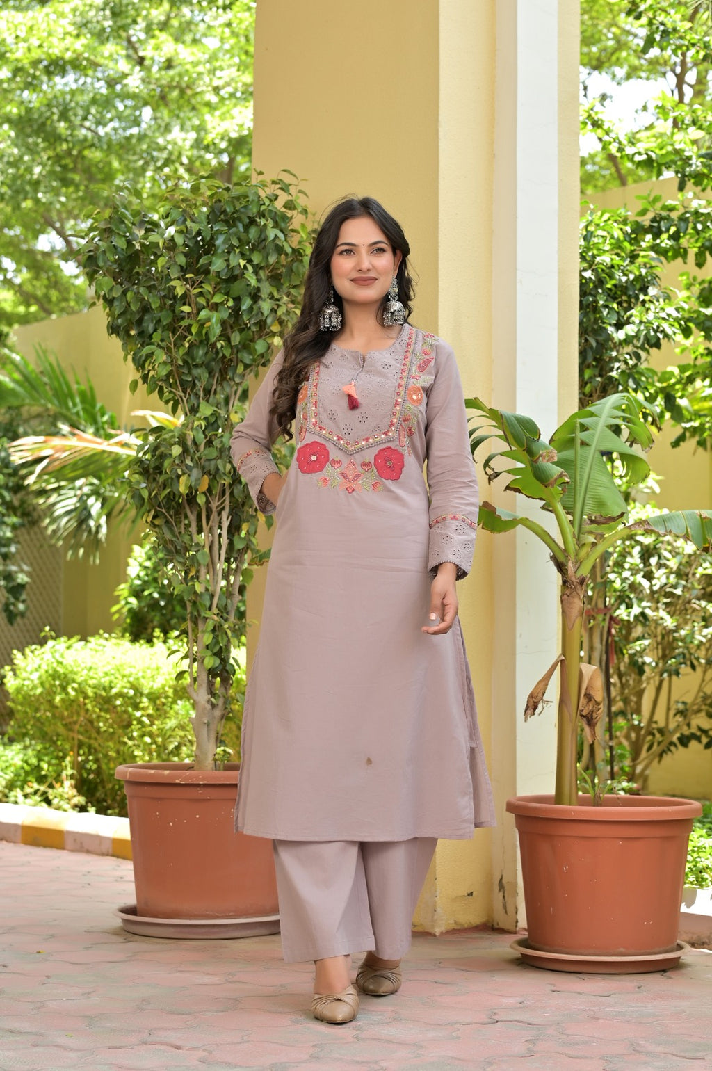 Gindly A-Line Kurti with Dupatta