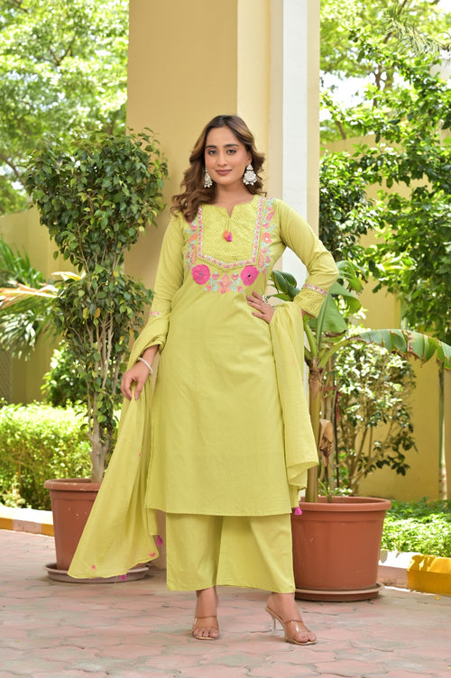A-Line Kurti with Dupatta