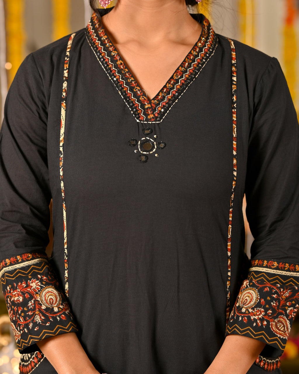 Three Piece Embroieded Kurta Palazzo Set with Dupatta