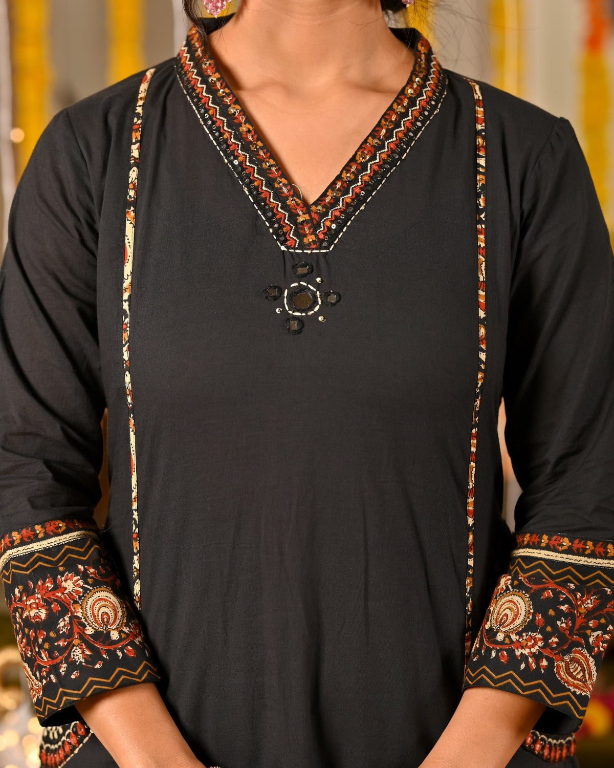 Three Piece Embroieded Kurta Palazzo Set with Dupatta