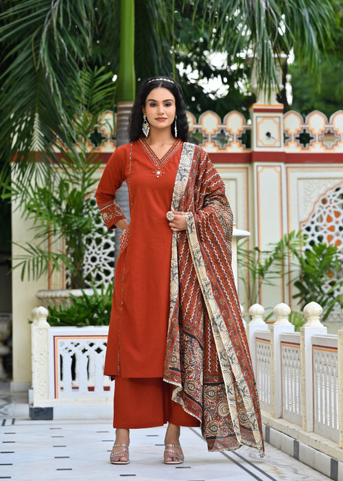 Gindly A-Line Kurta Set