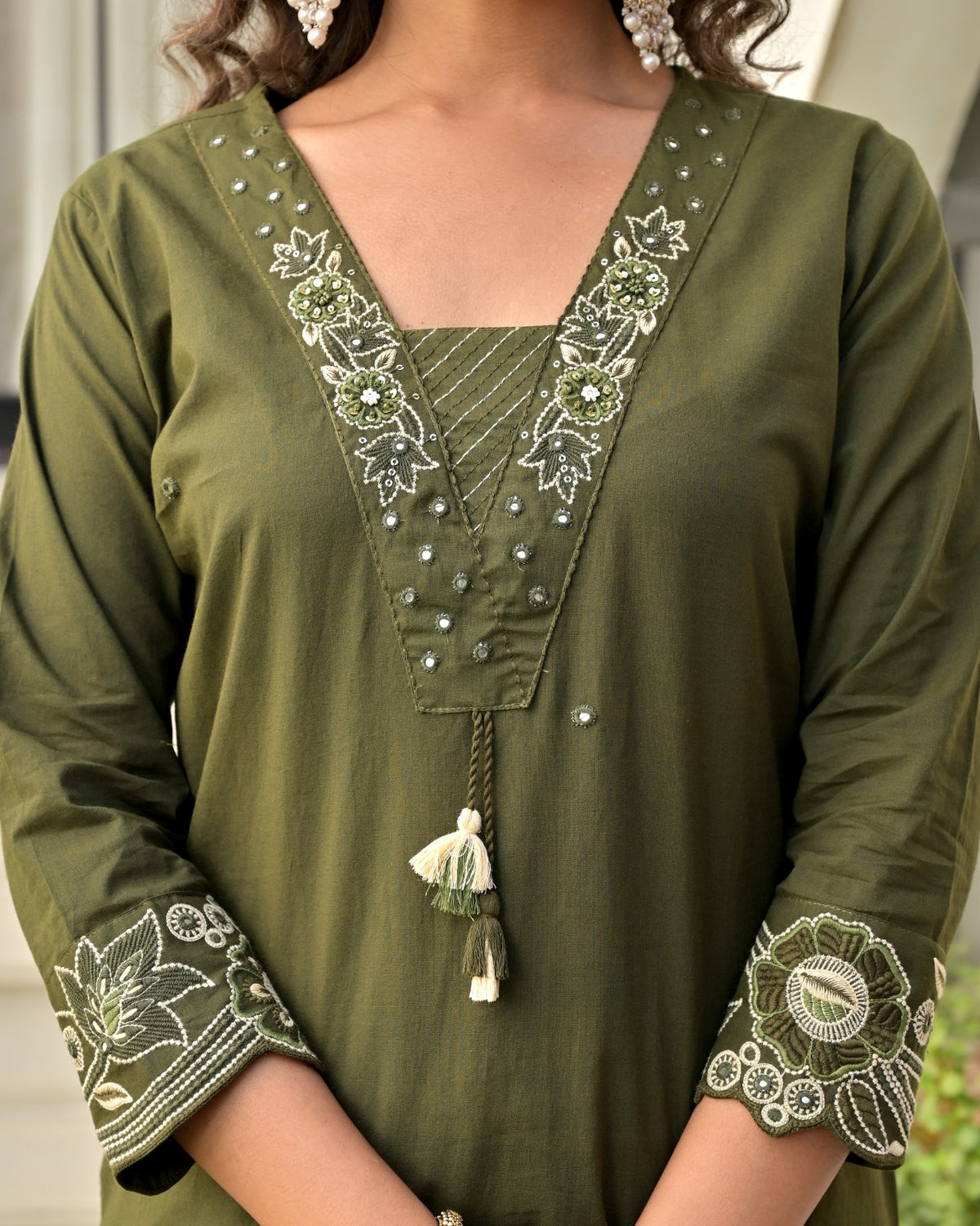 Gindly Straight Kurti Set with Bottom & Dupatta