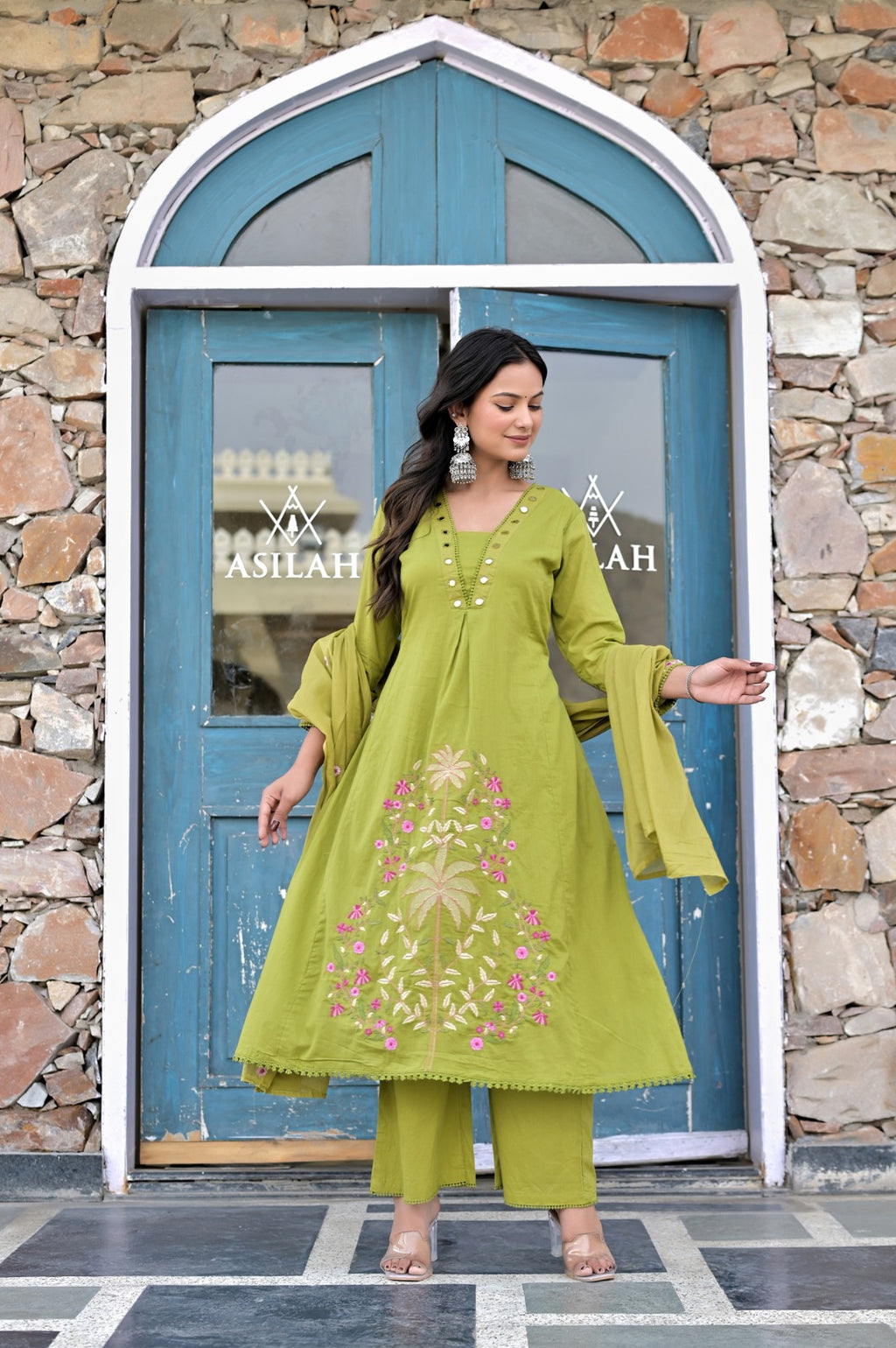 Gindly Women's  Ethnic Kurta & Palazzo Set with Dupatta