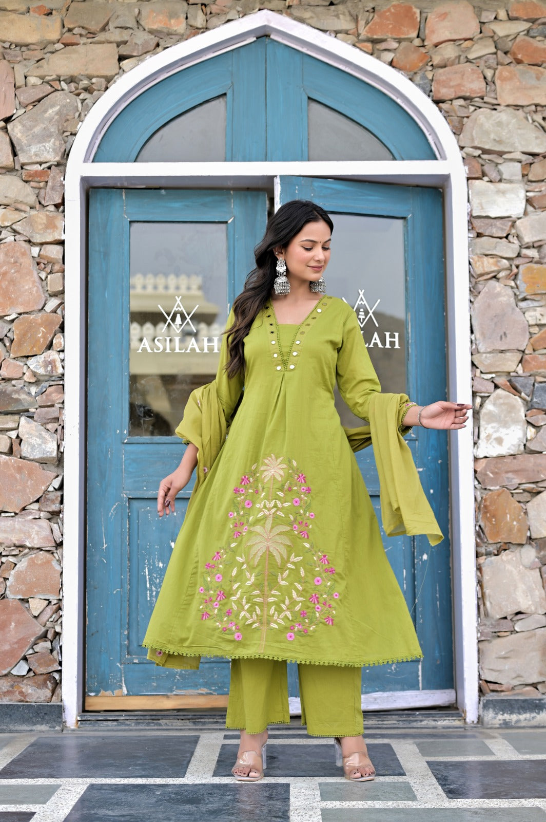 Gindly Women's  Ethnic Kurta & Palazzo Set with Dupatta