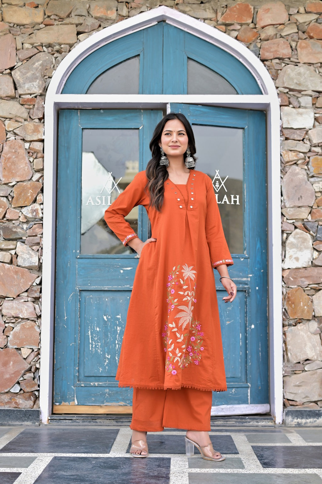 Gindly Women's  A-Line Ethnic Kurta & Palazzo Set with Dupatta