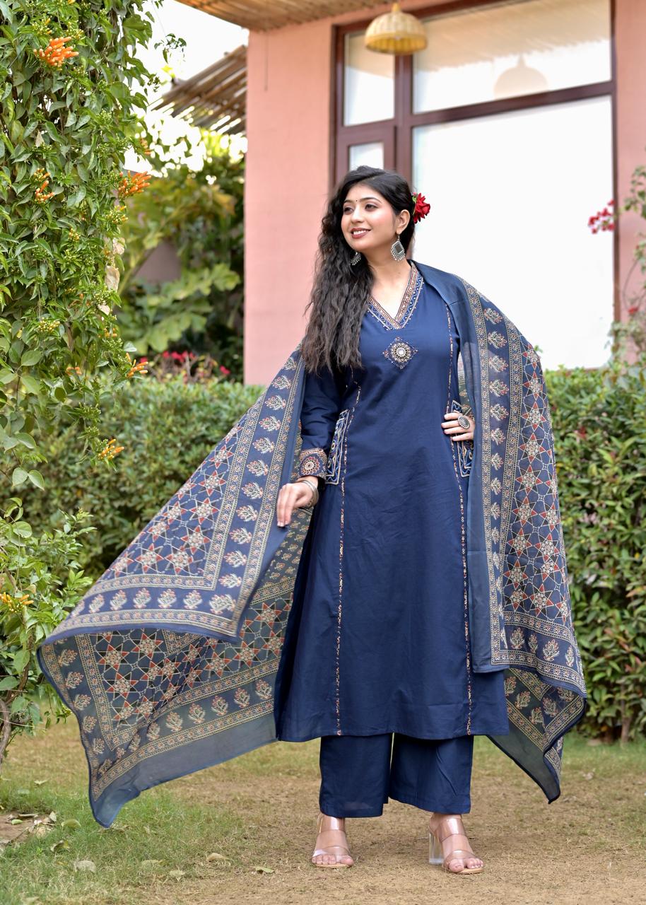 Gindly A-Line Kurta Set
